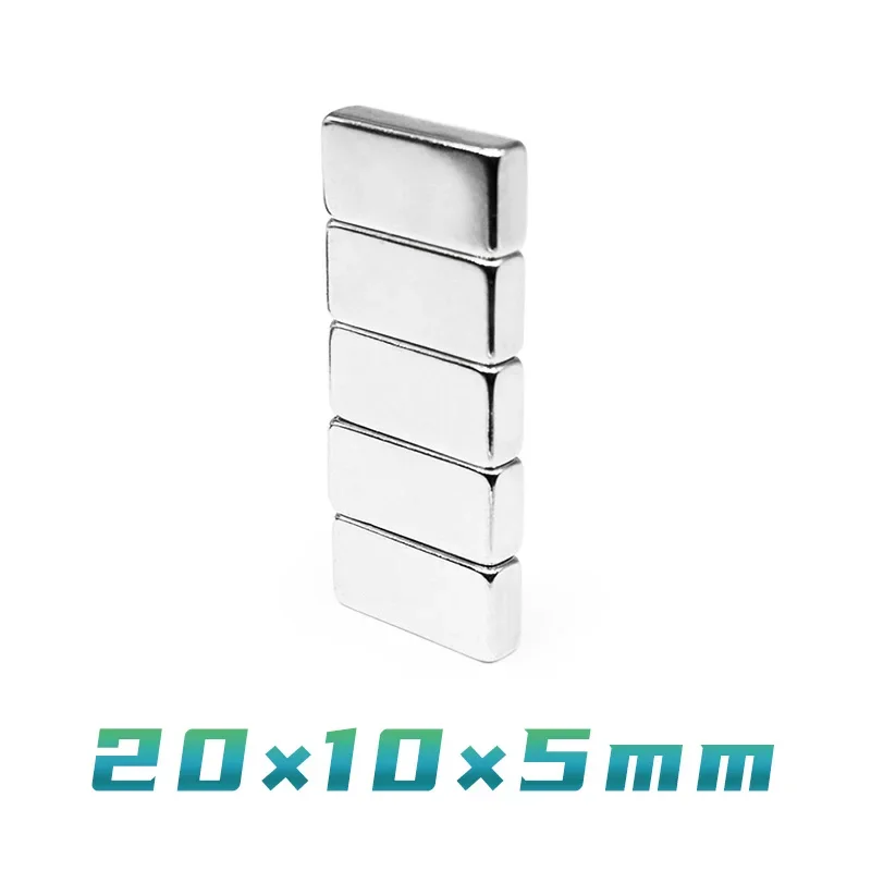 2/5/10/20/30/50PCS 20x10x5 Quadrate Powerful Strong Magnetic Magnets 20x10x5mm Block Neodymium Magnets 20*10*5 Permanent  Magnet