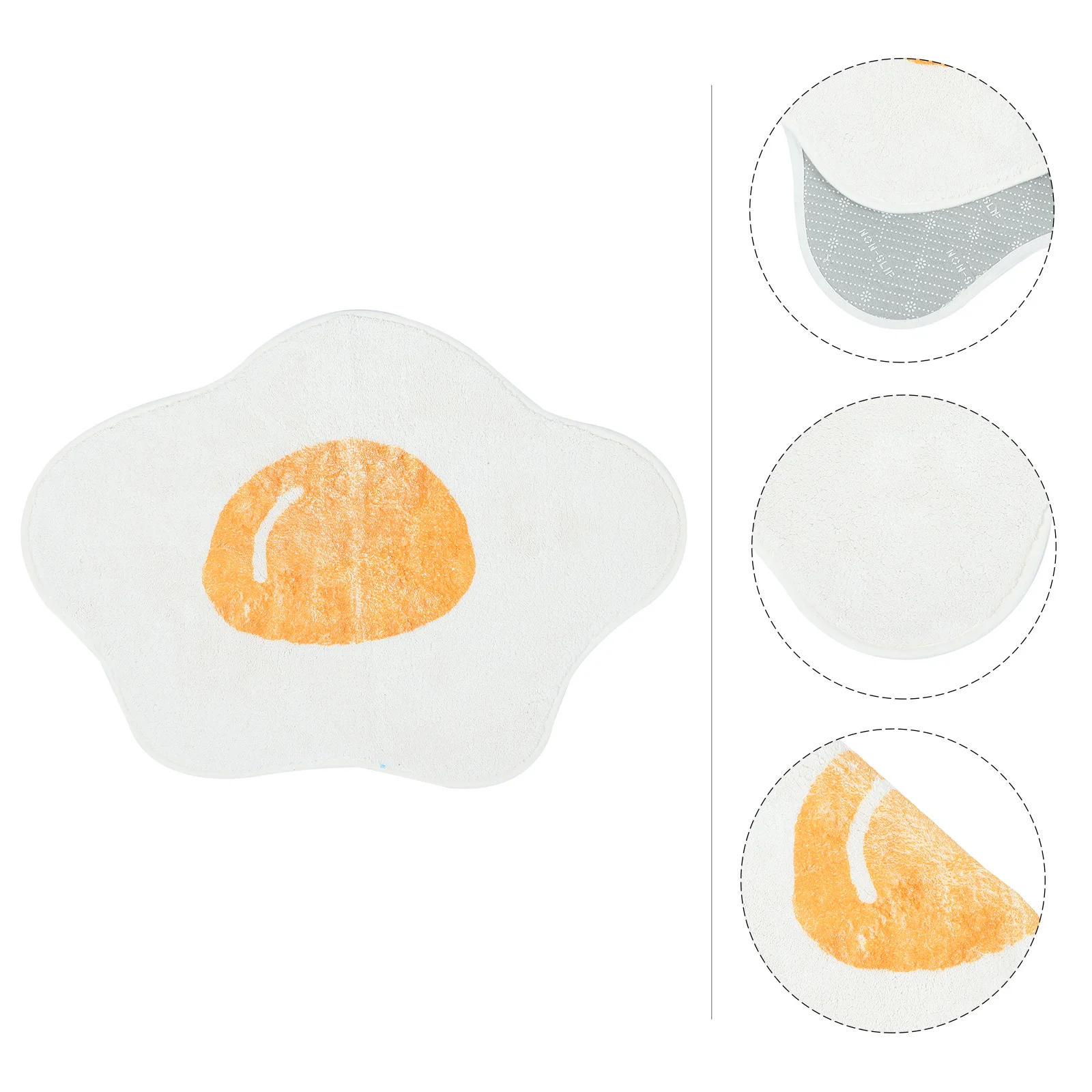 

Poached Egg Pattern Floor Mat Soft Non-Slip Absorbent Carpet For Bathroom Bedroom Living Room Home Decorative Supply