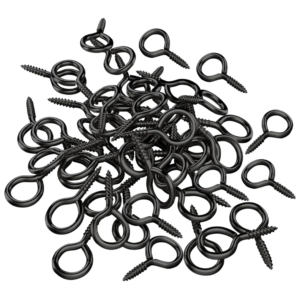 

200Pcs/Lot Black Small Tiny Mini Eye Pins Eyepins Hooks Eyelets Screw Threaded Metal Clasps Hook For DIY Jewelry Making Findings