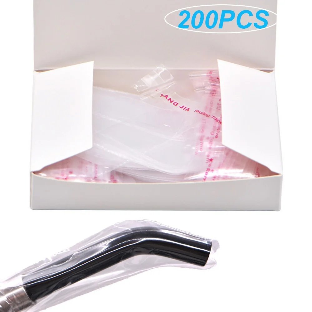 

200Pcs Dental Curing Light Guide Sleeves Disposable Protective Sheath Led Light Head Sleeve Plastic Covers Dentist Materials