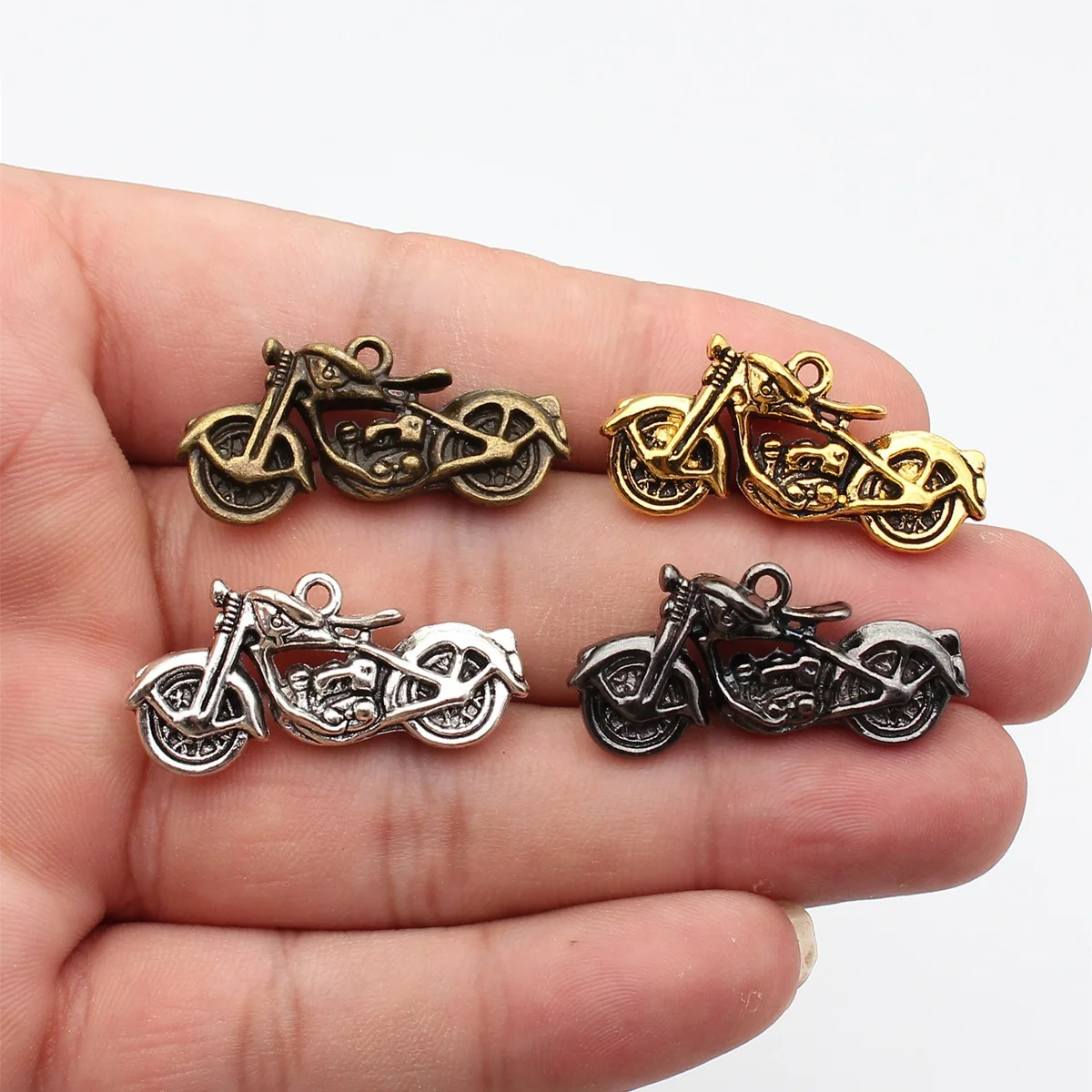 WYSIWYG 2pcs 34x16mm 3D Motorcycle Charms Pendant Antique Making Pendant DIY Handmade Jewelry