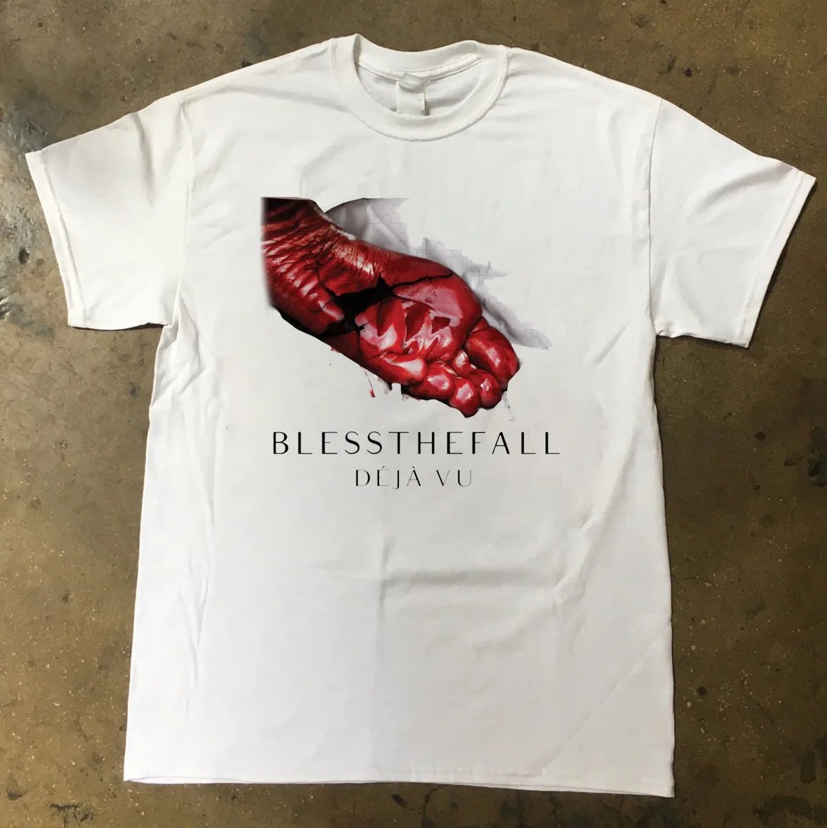 

Blessthefall Album Band Хлопковая подарочная для фаната Унисекс от S до 5XL Белая футболка MD40