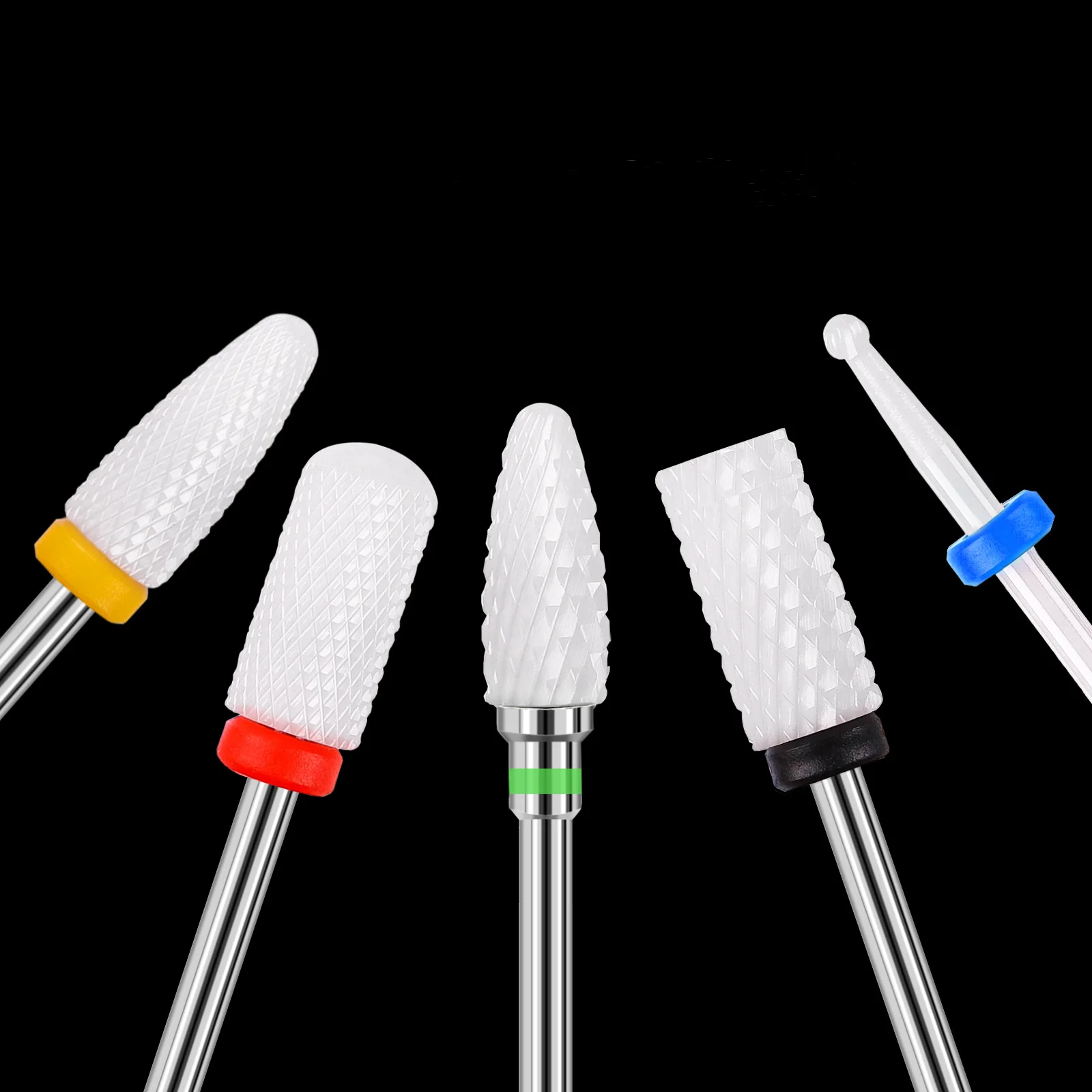 20pcs Dental Ceramic Grinding Head Nail Drill Bit Electric Remover Drill Dentistry Jewelry Nail Polishing Materials