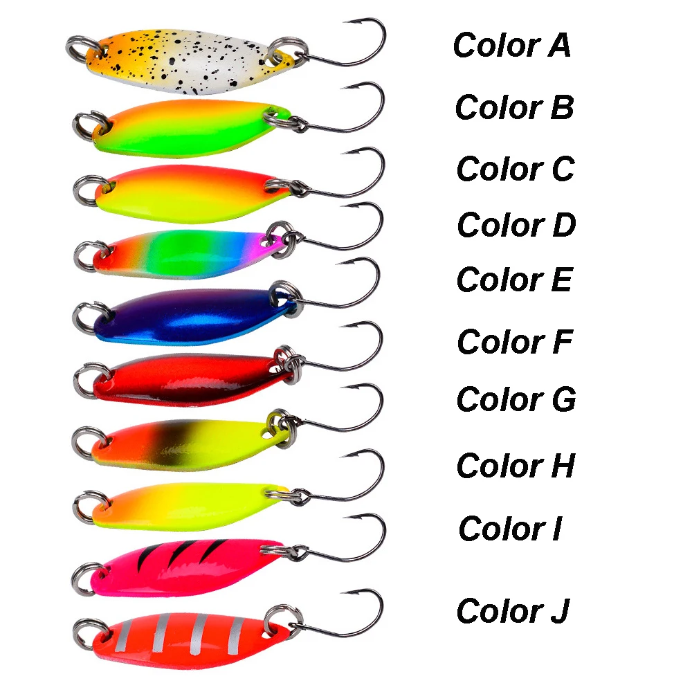 WESTBASS 1PX Metal Spoon Bait 3cm-2g Trolling Fishing Lure Micro Spinner leurre Hard Sequin Wobbler duro cebo Jigs Rainbow Isca