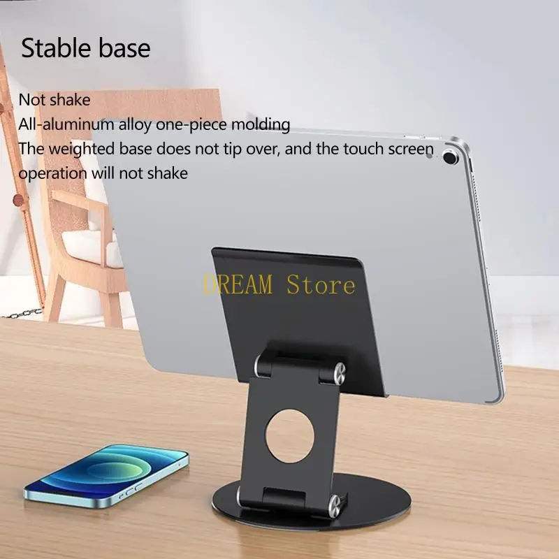 Aluminum Alloy Cell Phone Stand Tablet Holder Universal Adjustable Phone Stand for Office Table Desktop 360°Rotation Best Sale