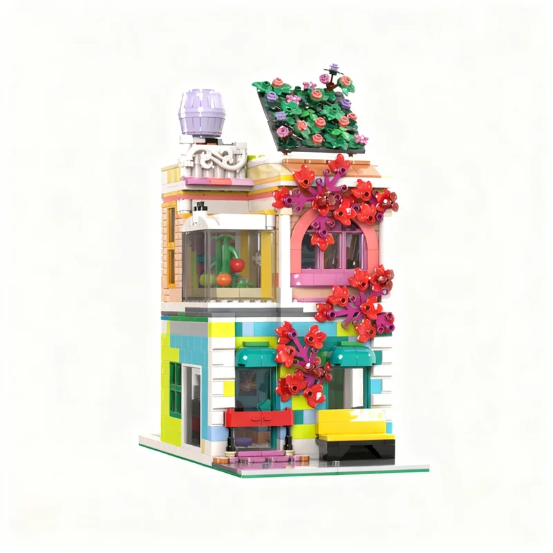 1036 Pezzi MOC Centro Comunitario Modello Modulare di Paesaggio Urbano Blocchi da Costruzione Regalo di Natale Giocattoli Educativi Idea di Costruzione