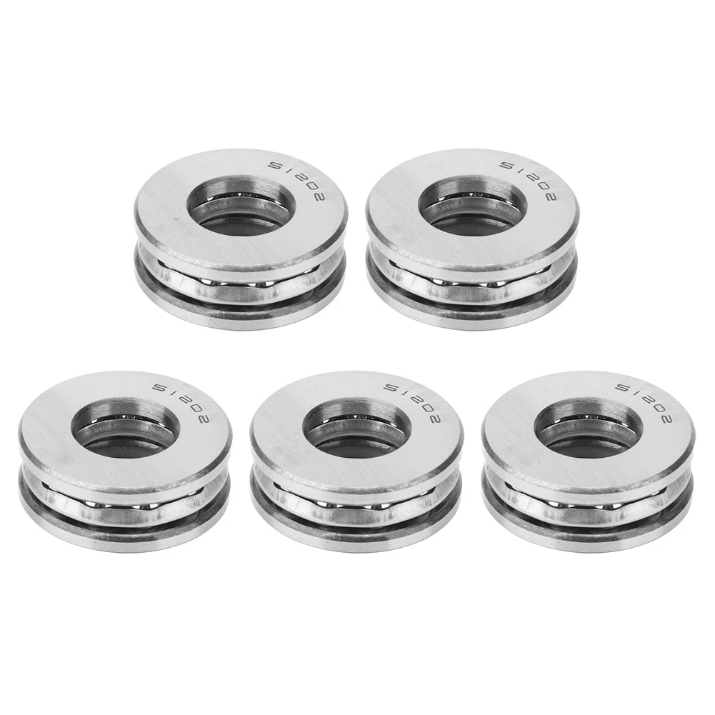 

5pcs 51202 Plane Axial Ball Thrust Pressure Bearing Low Noise Single Column Industrial Accessory