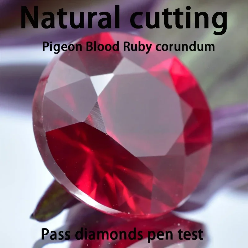 

Натуральная резка Голубь Кровь Рубин Камень Круглый Камень Синтетический Корунд Пропуск бриллианты Ручка тест Ювелирные изделия Рубин Кольцо Изготовление камня