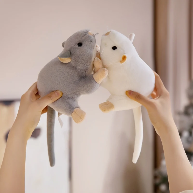

17cm New Mini Soft Plush Simulation Mouse Plushie Doll Stuffed Rat Plush Animal Toy Mascot Peluche Mouse Doll for Children Gift
