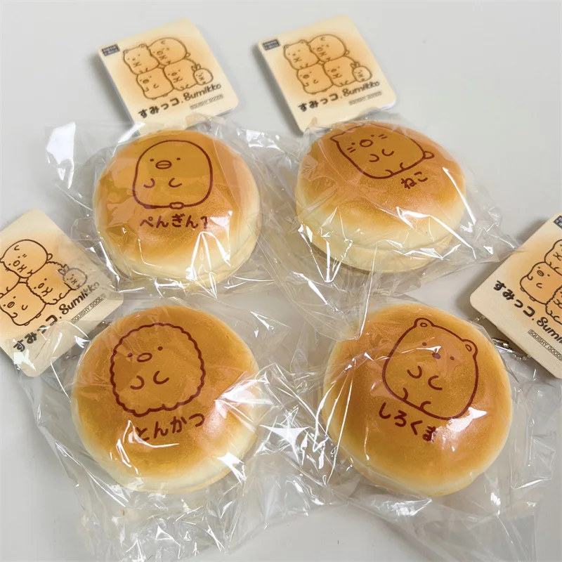 New cute 7cm corner bio burger slow rebound squishy decompression ultra soft PU simulation bread pendant gift view 2