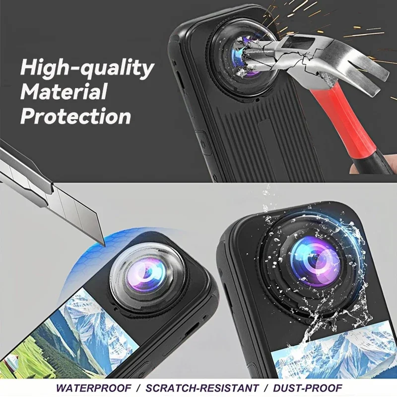 Osłonki na obiektyw Insta 360 X4 Air, plastikowe/szkło hartowane, ochraniacze na obiektyw, akcesoria do Insta360 X4 Air — zdjęcie produktu 2