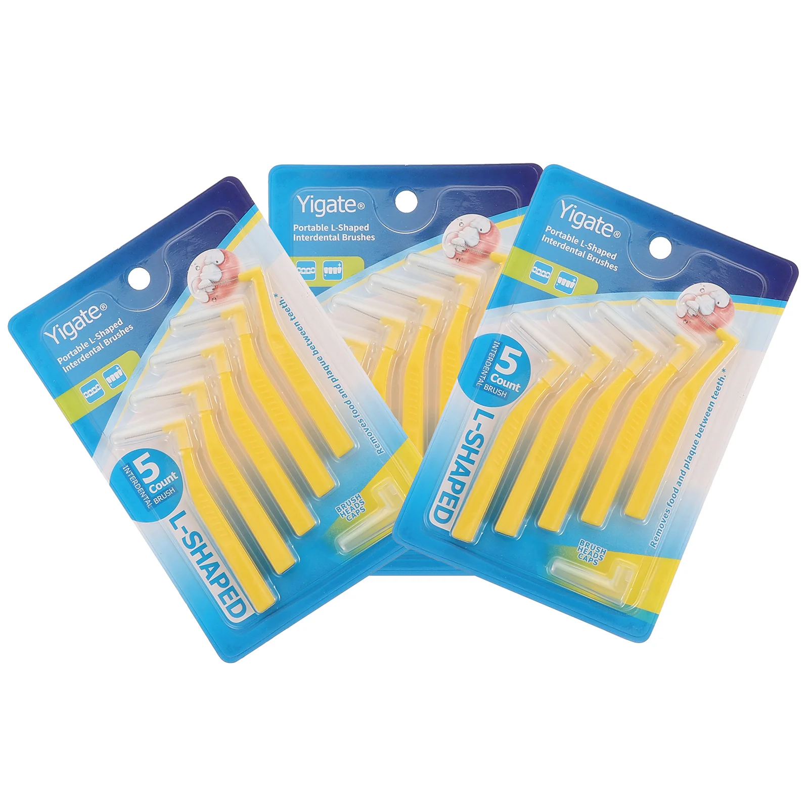 

15 Pcs 0 7mm Yellow L Shape Interdental Brushes Teeth Cleaning Tools Flossing Picks Durable Supplies Stainless Wire Travel al