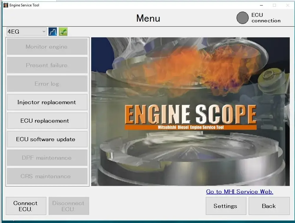 Engine Scope Diesel Engine Service Tool + Keygen for Mitsubishi
