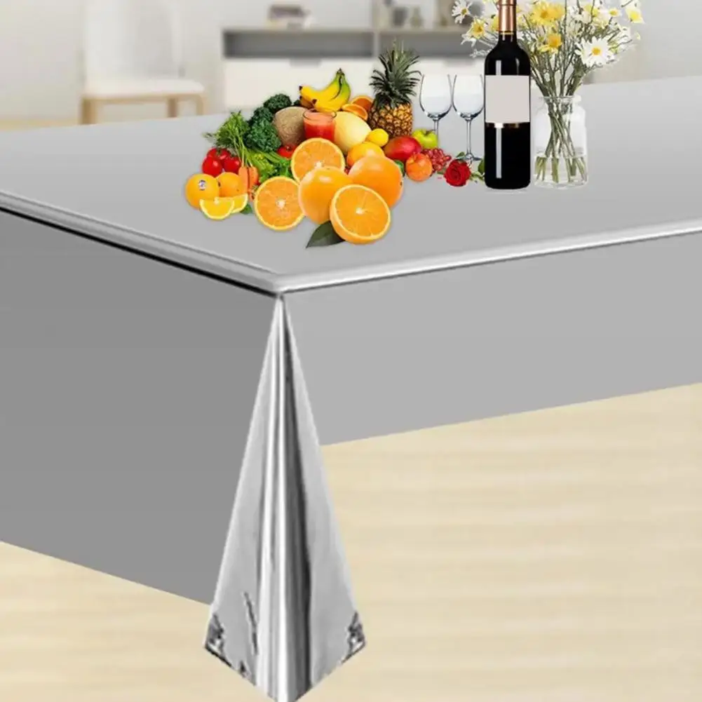 Disposable Tablecloth Rectangular Table Cover Waterproof Disposable Party Table Cloth Tear-resistant Dining for Easy for Events