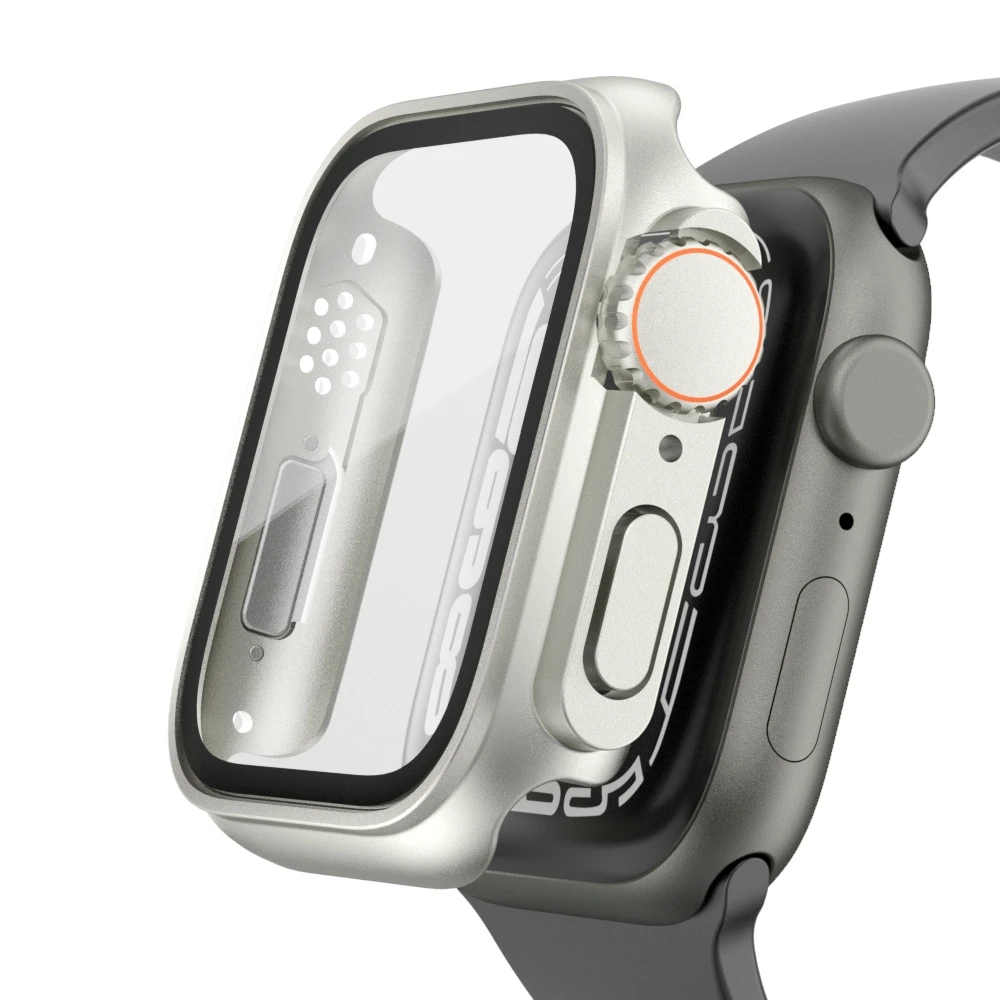 Vidro e caixa para Apple Watch, protetor de tela, pára-choques para iWatch Series 3, 4, 5, 6, SE, 8, 7, 38mm, 41mm, 40mm, 42mm, 44 milímetros, 45