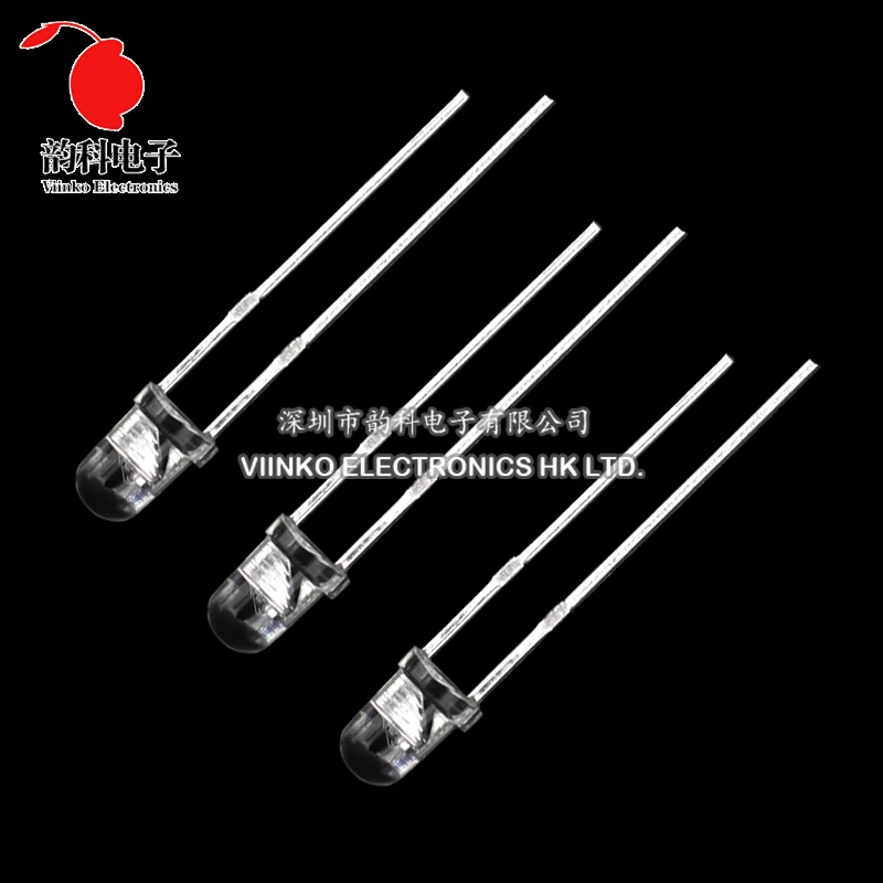 50pcs F3 3mm Flash Red Green Bi-Color Light-Emitting-Diode Automatic Flashing LED Flash Control Blinking 3 mm LED Diode DIY