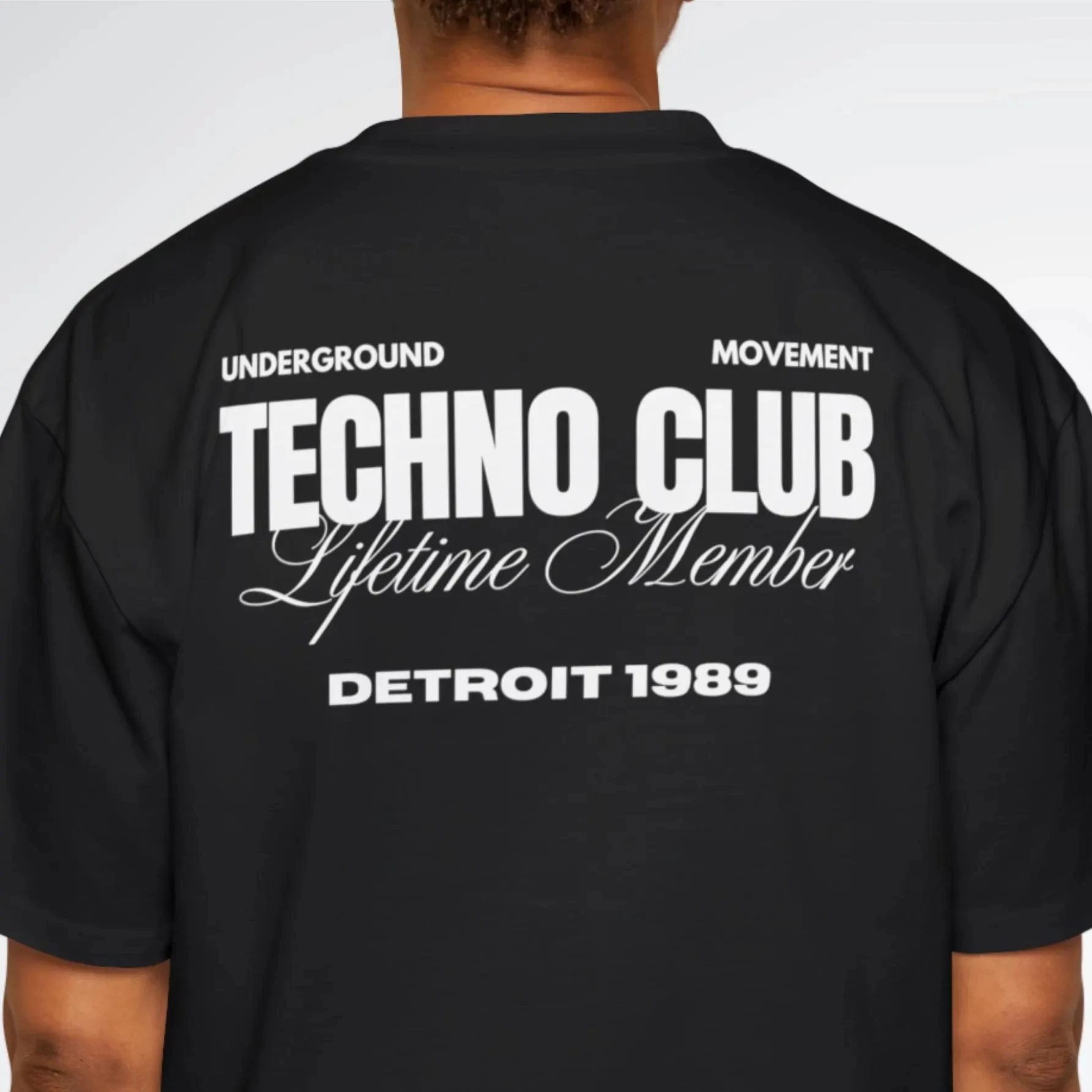 Detroit Techno Camiseta Oversized: Festival de Música Rave Wear Roupas Gráfico Camisa de Manga Curta Unissex Homens Mulheres All-Season