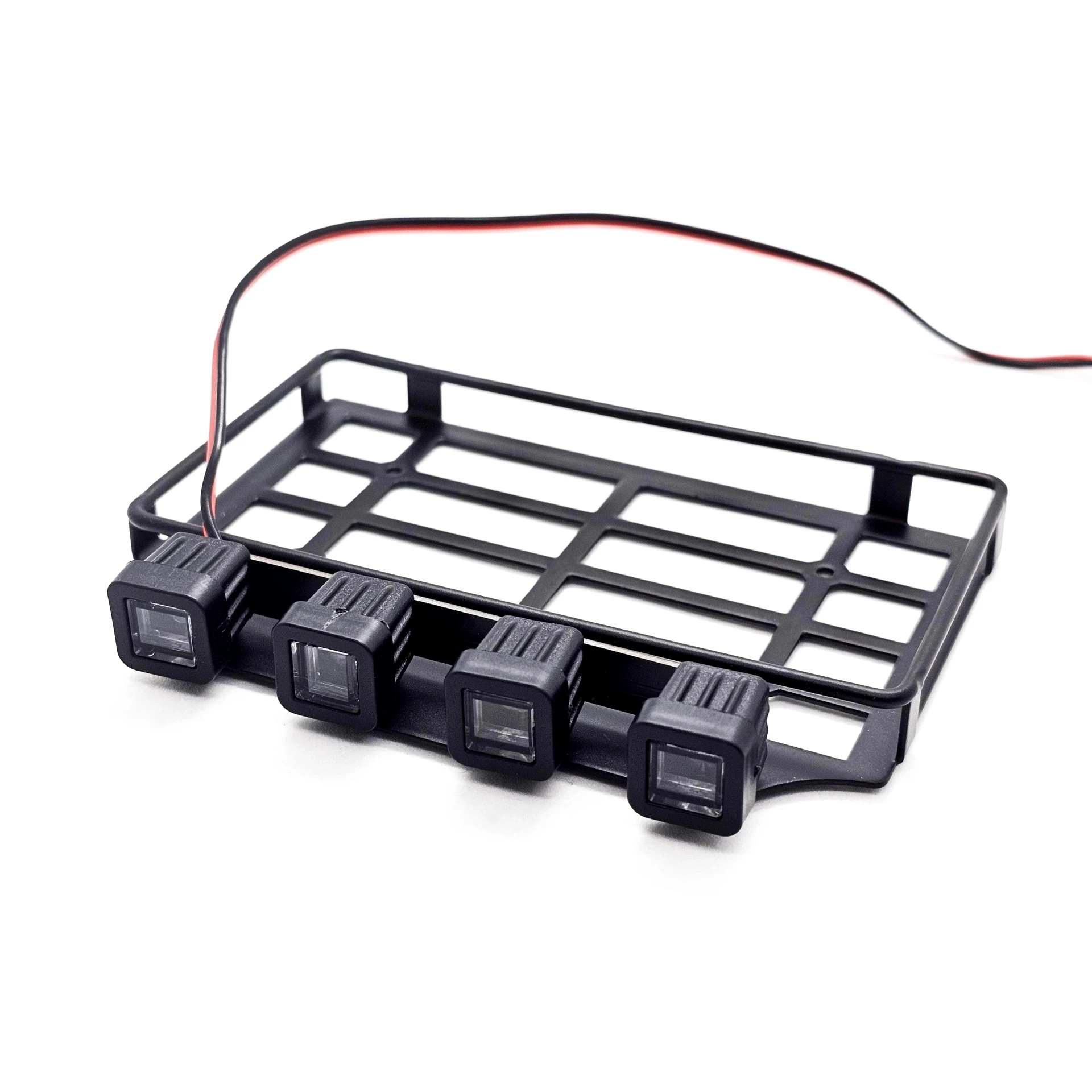 MN82 LC79 Metal Luggage Carrier Roof Rack With LED Light 1/12 RC Car Upgrade Parts Accessories