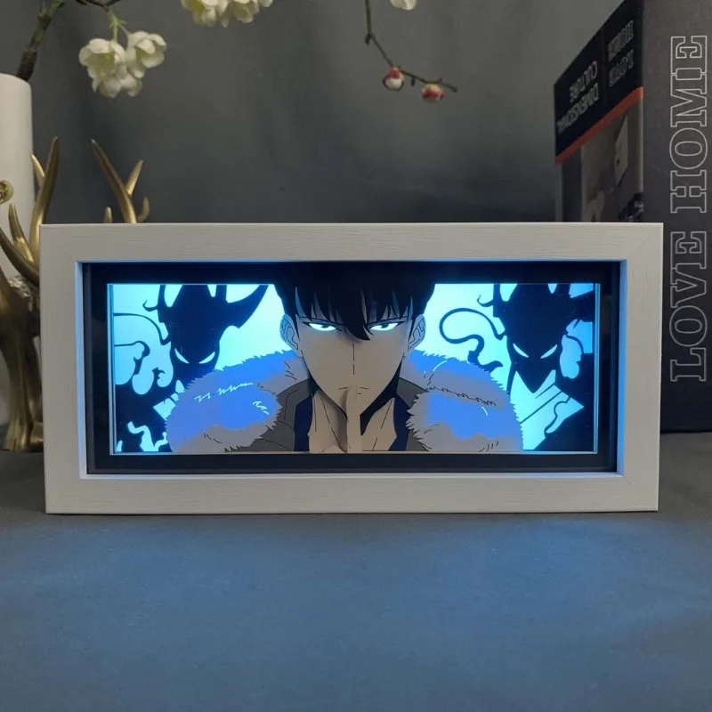 

Соло выравнивание фигурок, анимационная бумажная резная лампа, фоторамки, деревянные рамки, праздничные украшения для подарков