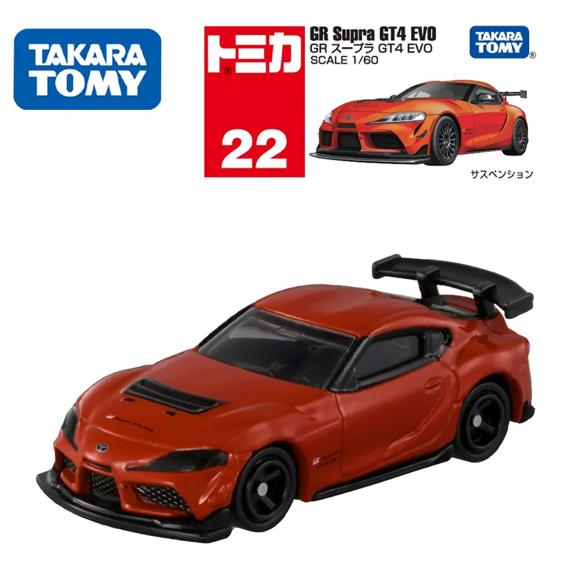 

TAKARA TOMY Tomica 1/60 NO.22 Toyota GR Supra GT4 EVO Mini Diecast Alloy Model Car Toy Metal Gifts for Children Boys