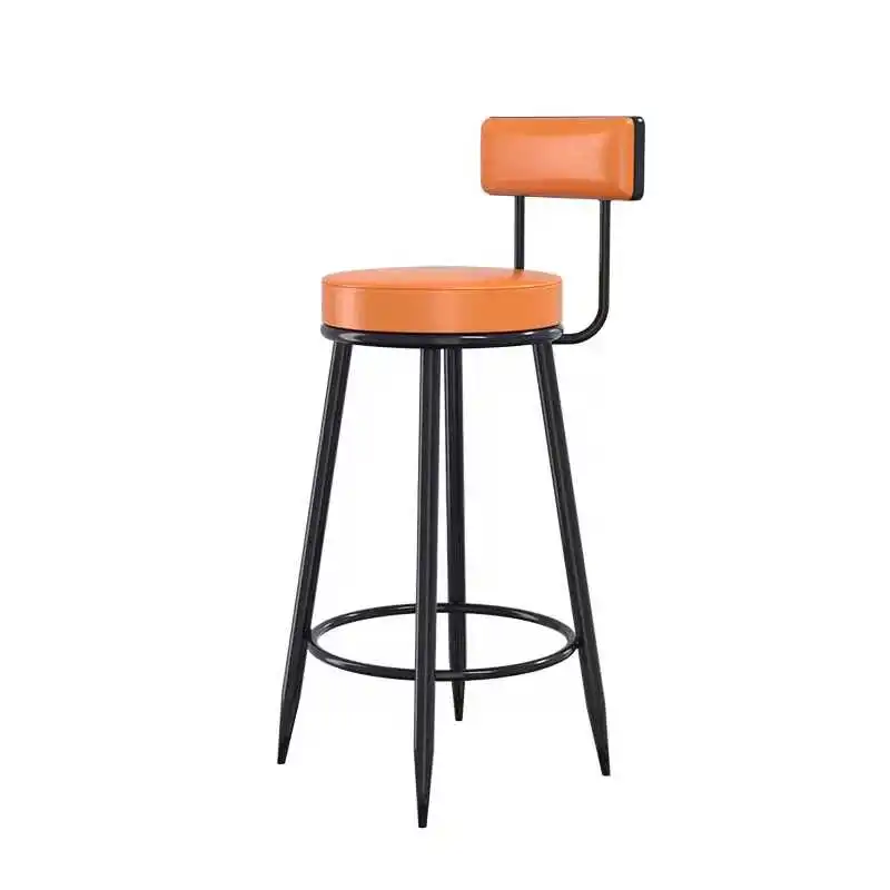 Designer Retro Bar Chair Black Italian Unique Relaxing Backrest High Chairs Personalized Creative Sillas De Bar Home Furniture