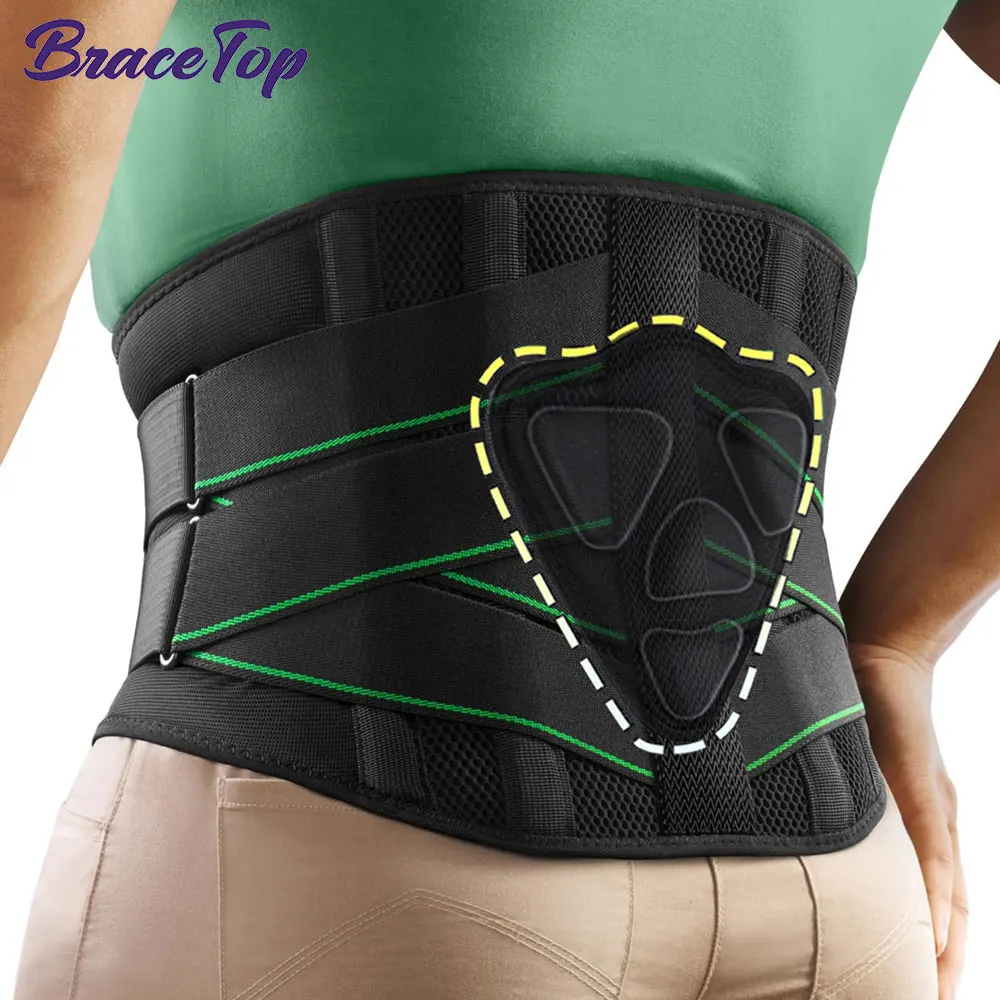 Back Braces for Lower Back Pain Relief with 5 Stays, Breathable Back Support Belt for Men & Women, Anti-skid Lumbar Support Belt