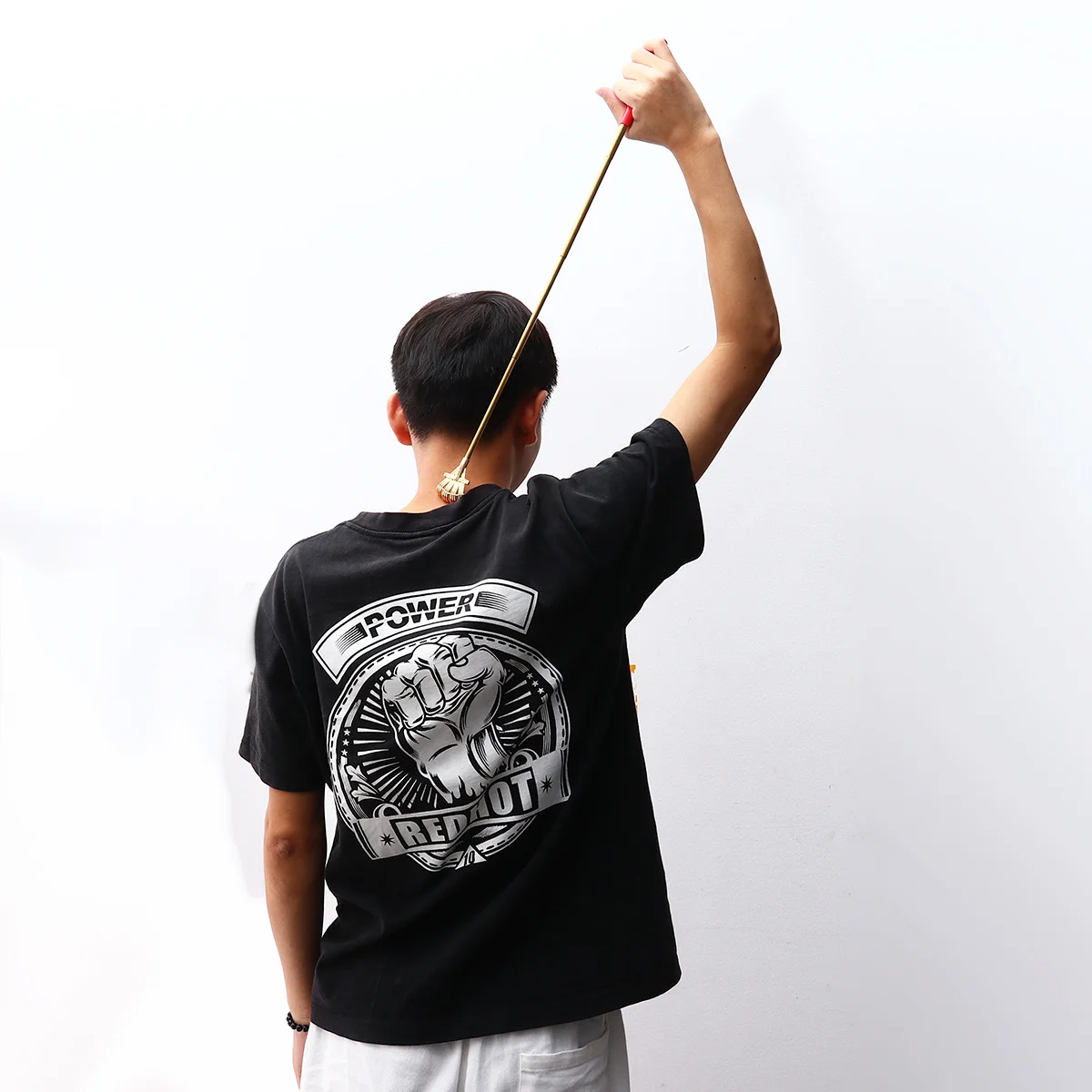 2 قطعة خدش خلفية معدنية قابلة للسحب مقبض مطاطي مريح لخدش الظهر لتخفيف الضغط والقلق والملل