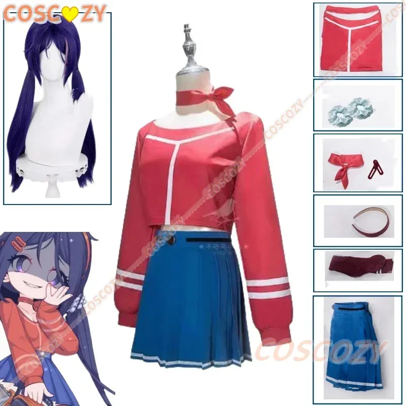

Game MiSide Crazy Mita Cosplay Costume Wig Shirt Skirt Scarf Socks Headwear Hairpins Women Girls Halloween Show Con Costumes