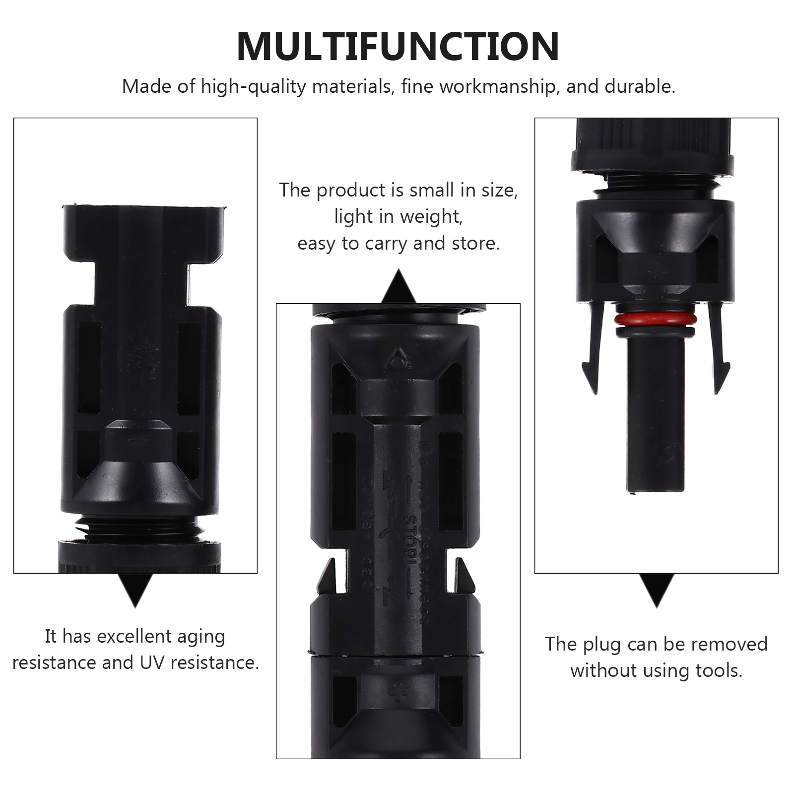 

6 Pairs Photovoltaic Connectors Durable High quality Safe Environmental Outdoor Wire Splice Solar Cable Panel Connectors Water