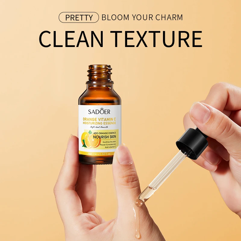 

SADOER Orange Vitamin C Serum Moisturizing Anti-aging Hydrating Facial Essence Beauty Face Skin Care Products DropShipping