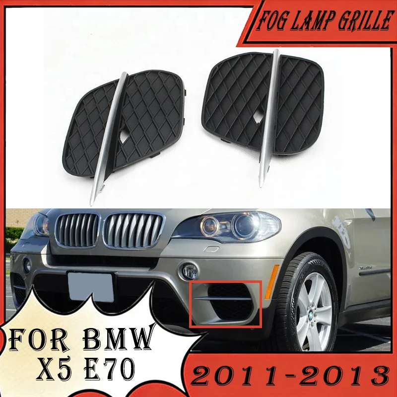 

Car Front Bumper Fog Lamp Light Grille Cover For BMW X5 E70 2011 2012 2013 Fog Light Covers Frame Trim Cap Hood Car Accessories