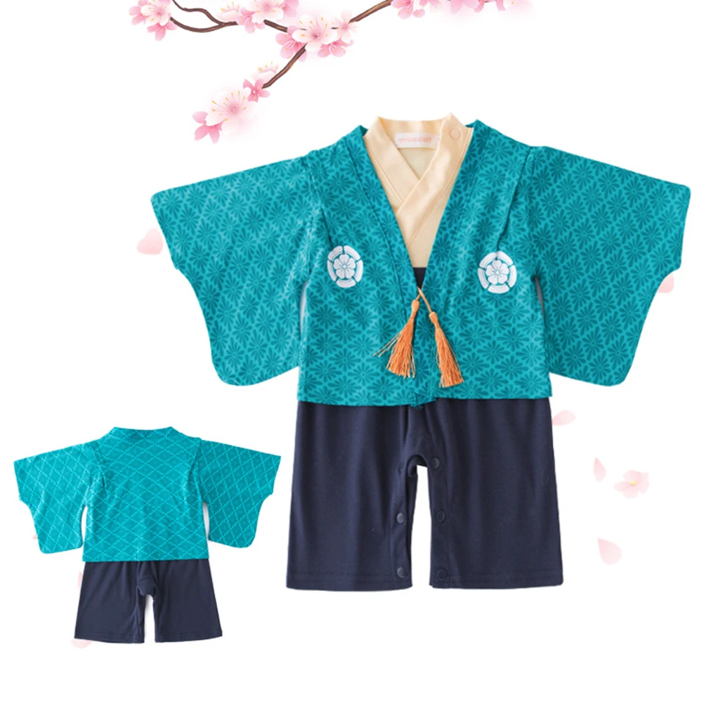 

Newborn Baby Romper Long Sleeve Jumpsuit Infant Clothes Kimono Design Soft Cotton Material Japanese Style Daily Wear Photography