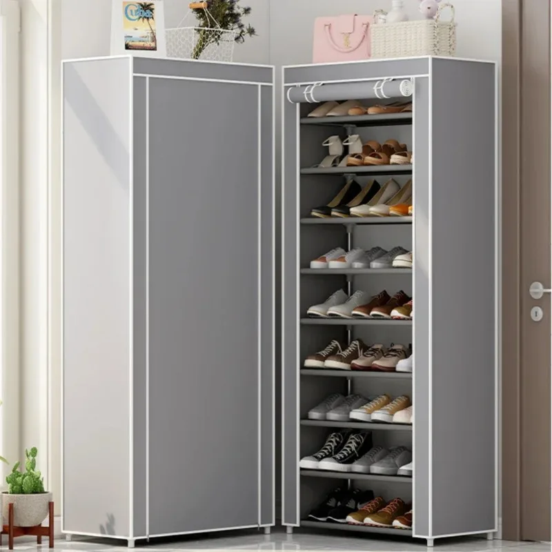 Multilayer Shoes Cabinet Simple Dustproof Shoe Cabinet Home Hallway Space-saving Shoe Shelf Nonwoven Fabric Hallway Stand Holder