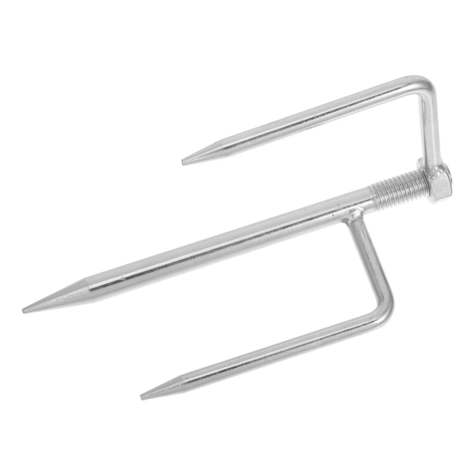 

Компактный трехзубчатый держатель-колышек для зонта: для пляжа, рыбалки, патио. Прочный, портативный, для уличных зонтов от солнца.