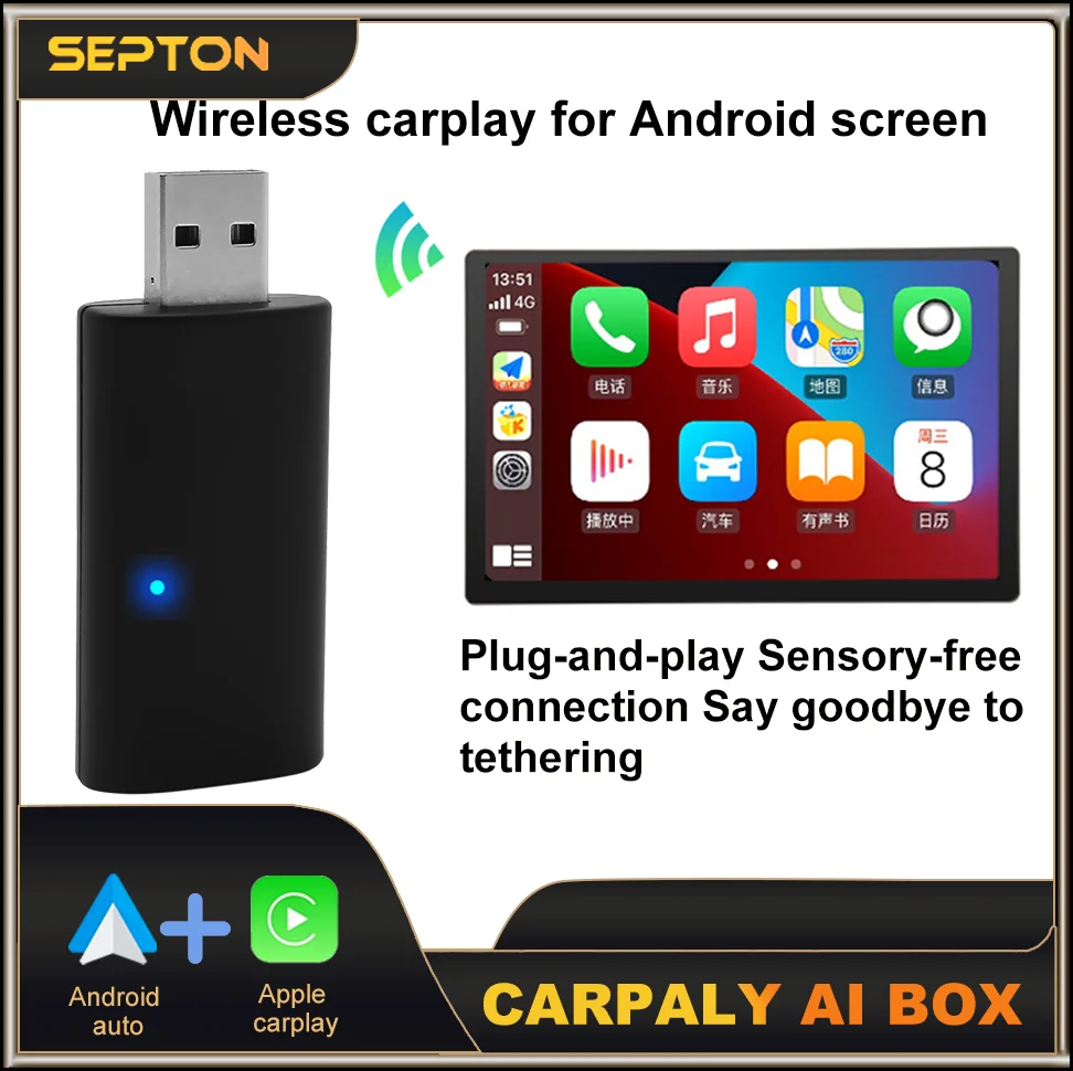 

SPETON Automatic Connection Android Auto Wireless Adapter Mini USB MLink To Wireless Carplay For Android Screen Without Caplay