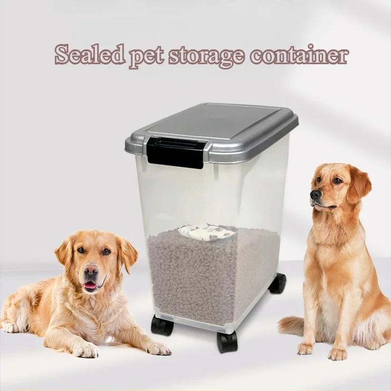 

NEW Rice Storage Box Transparent Insect Proof Moisture-Proof with 2 Buckles Cereal Dispenser Grain Pet Food Flour Container