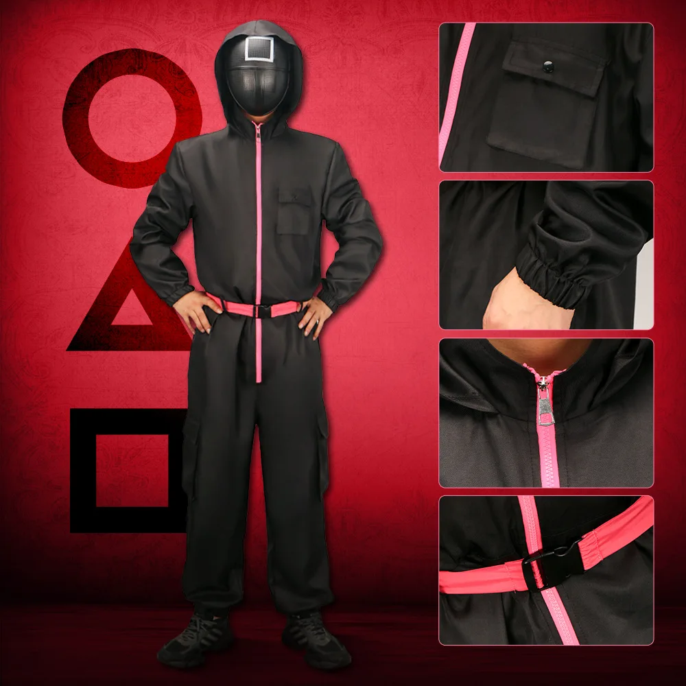

Black Calamari Cosplay Costume Games Jumpsuit Party Tracksuit Outfits Props Role Play Classic Costume 123 Performance