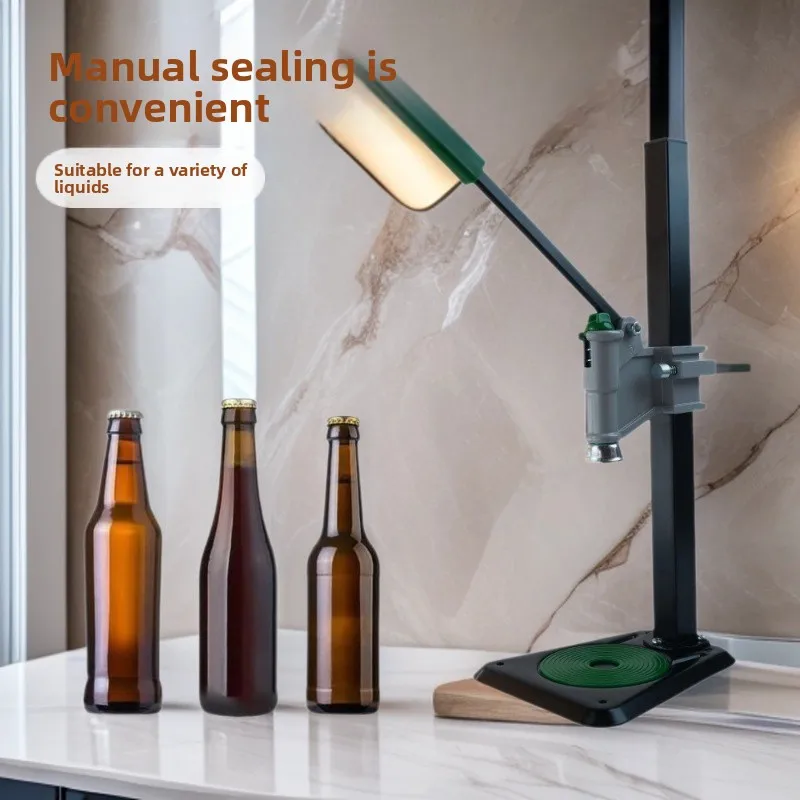 Capping Machine Packaging Equipment Mini Beer Capper Hand Press Sealer for Soda Cola Crown Cap Desktop Beverage Crimping Tool