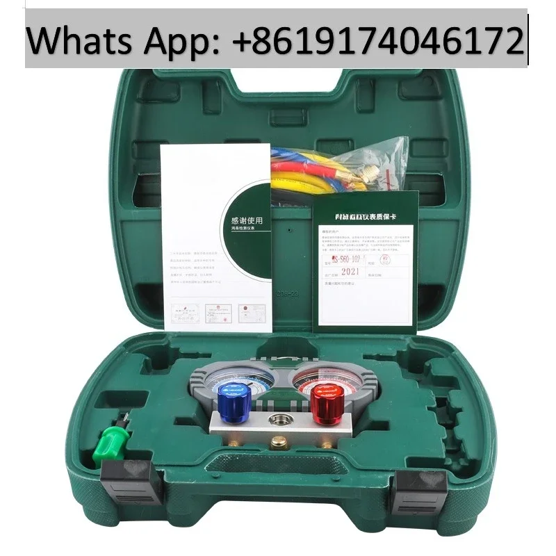 

Cross-S60-102 Air conditioner fluoride gauge R410A/R32 double/ group fluoride flushing / liquid gauge refrigerant pressure gauge