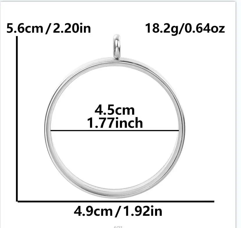 1 Stück Edelstahl zu öffnende Glasmünze Lünette Feuerbestattung Urne Medaillon Anhänger rund zuverlässig Bild Medaillon iPлон Schmuck