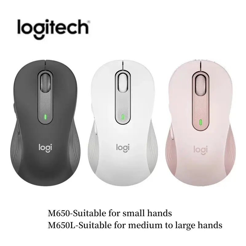 Original Logitech M650 Wireless Bluetooth Mouse Silent Office Laptop Mice For PC/Mac/Multi-Device Right Hand Mouse