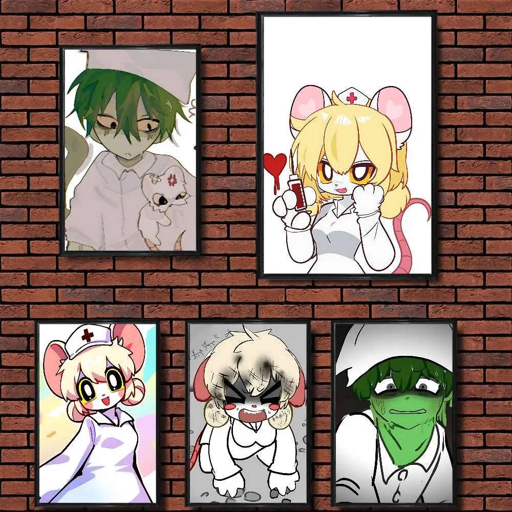 

Lorna Damm Terrible Mouse Poster HD Art Sticky Wall Waterproof Home Living Room Bedroom Bar Aesthetic Decoration