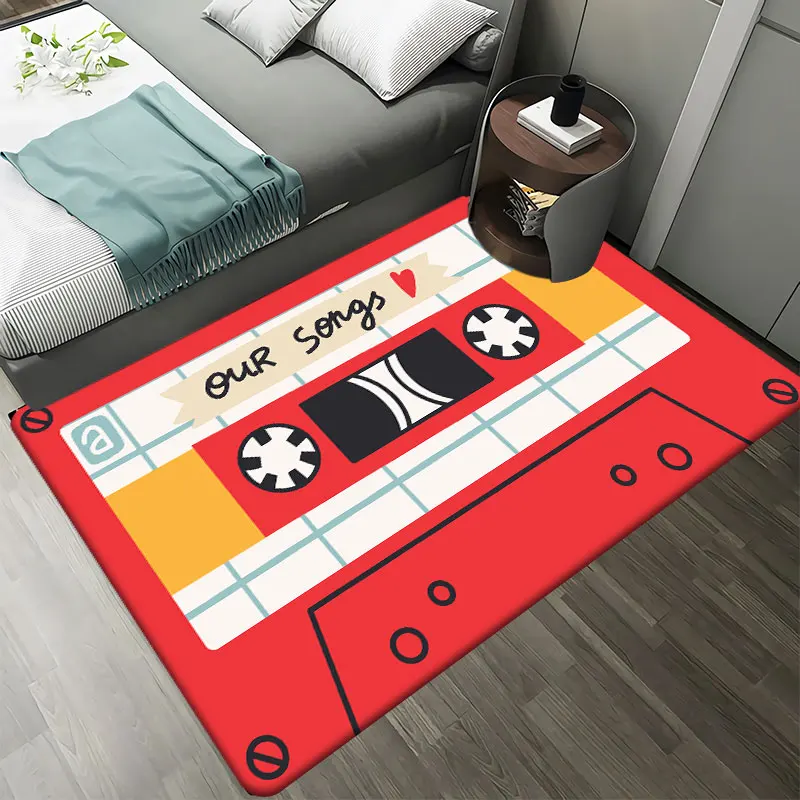 Vintage Film Box Flange Rug Living Room Bedroom Floor Rug Anti-Slip Home Decor Area Rug Fluffy Rug Bathroom Mat