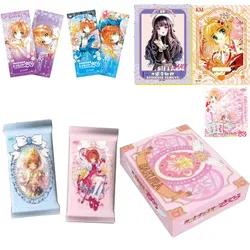 Nowe karty Qingka Captor Sakura karty kolekcjonerskie Kinomoto Sakura Tomoyo Daidouji rzadkie płynące piasek laserowy karty ilustracji biletów