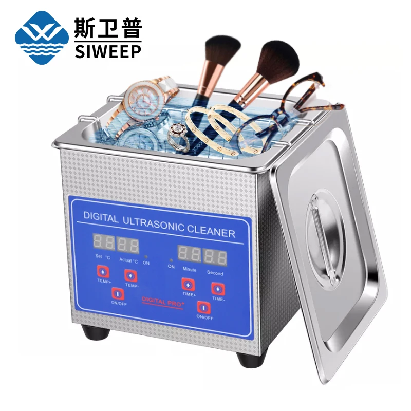 0.8L1.3L Tabletop Jewelry Digital Ultrasonic Cleaner Watch Ultrasound Toys Cleaning Washing Machine for Ring Diamond Glasses