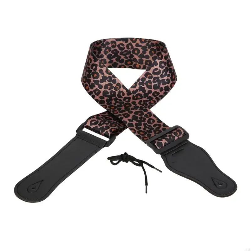Adjustable Guitar Strap with Leather Ends Shoulder Belt Electric Guitar Strap Belt Shoulder Pad Comfortable to Wear 