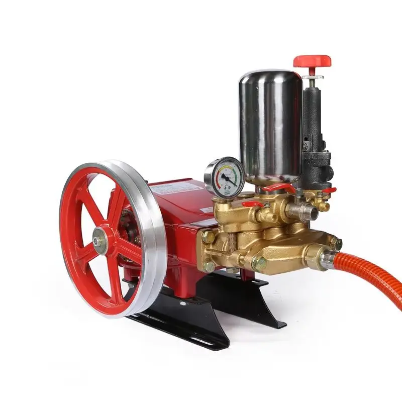 New 3-hole water-through high-pressure water supply 70 strong power high-pressure agricultural spray pump