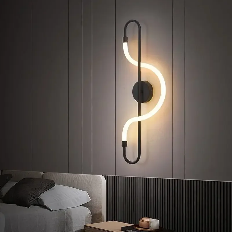 Musical Note Wall Light Modern Nordic Simple Creative Art Living Room Decor Headboard Atmosphere Led Lights Interior Wall Lamp