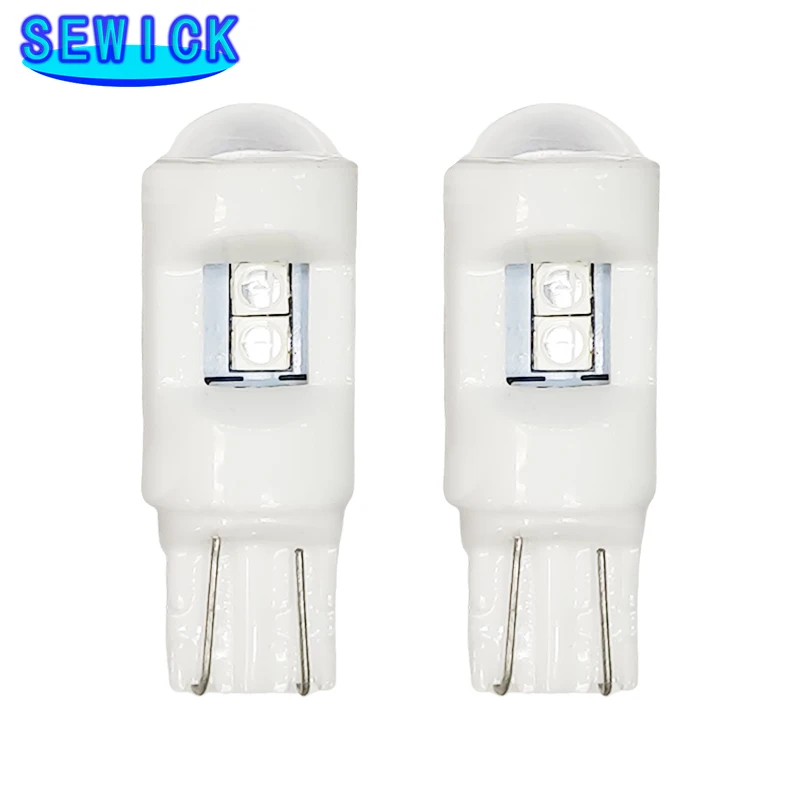 

100pc T10 Car 6LED License Plate Lights Bulbs Clearance 194 168 W5W 3030 SMD Ceramics 12V