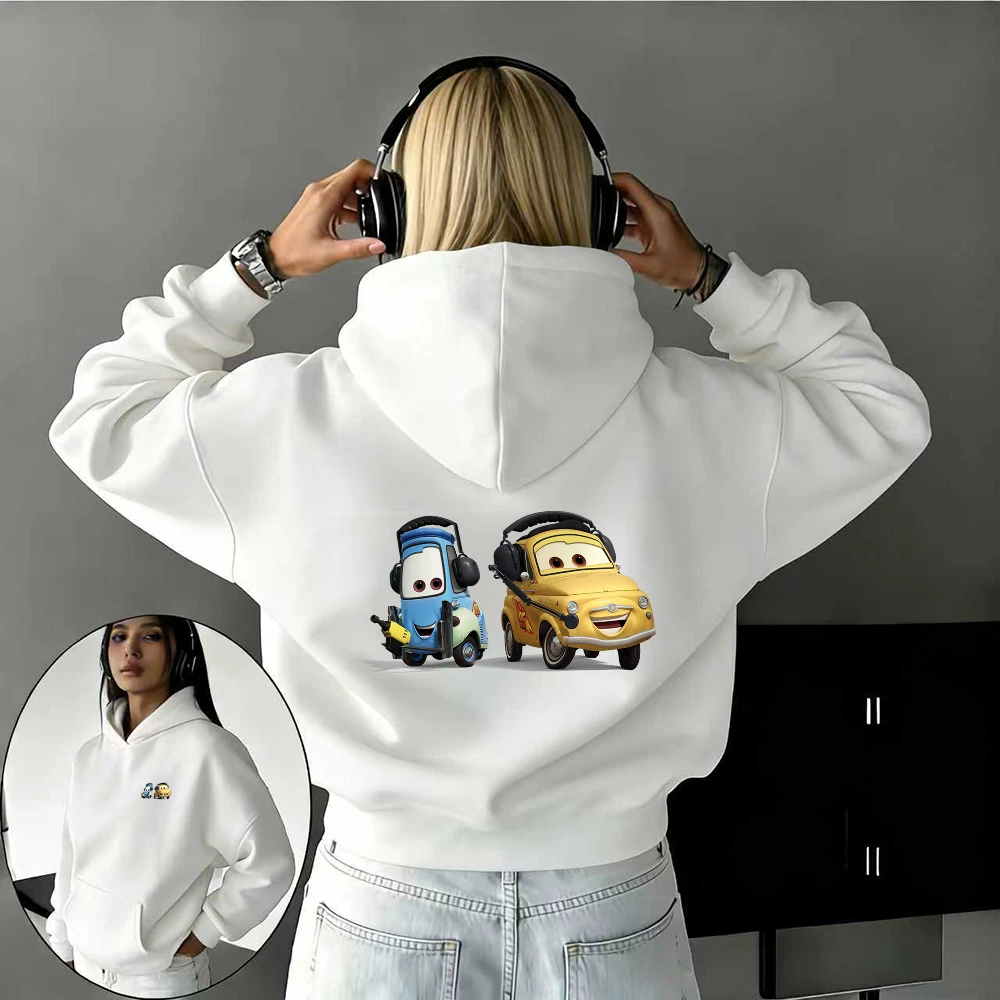 

Осенне-зимнее гоночное приключение Диснея: Фердинанда и Лука в милом стиле, теплая женская толстовка с принтом из 100% чистого хлопка